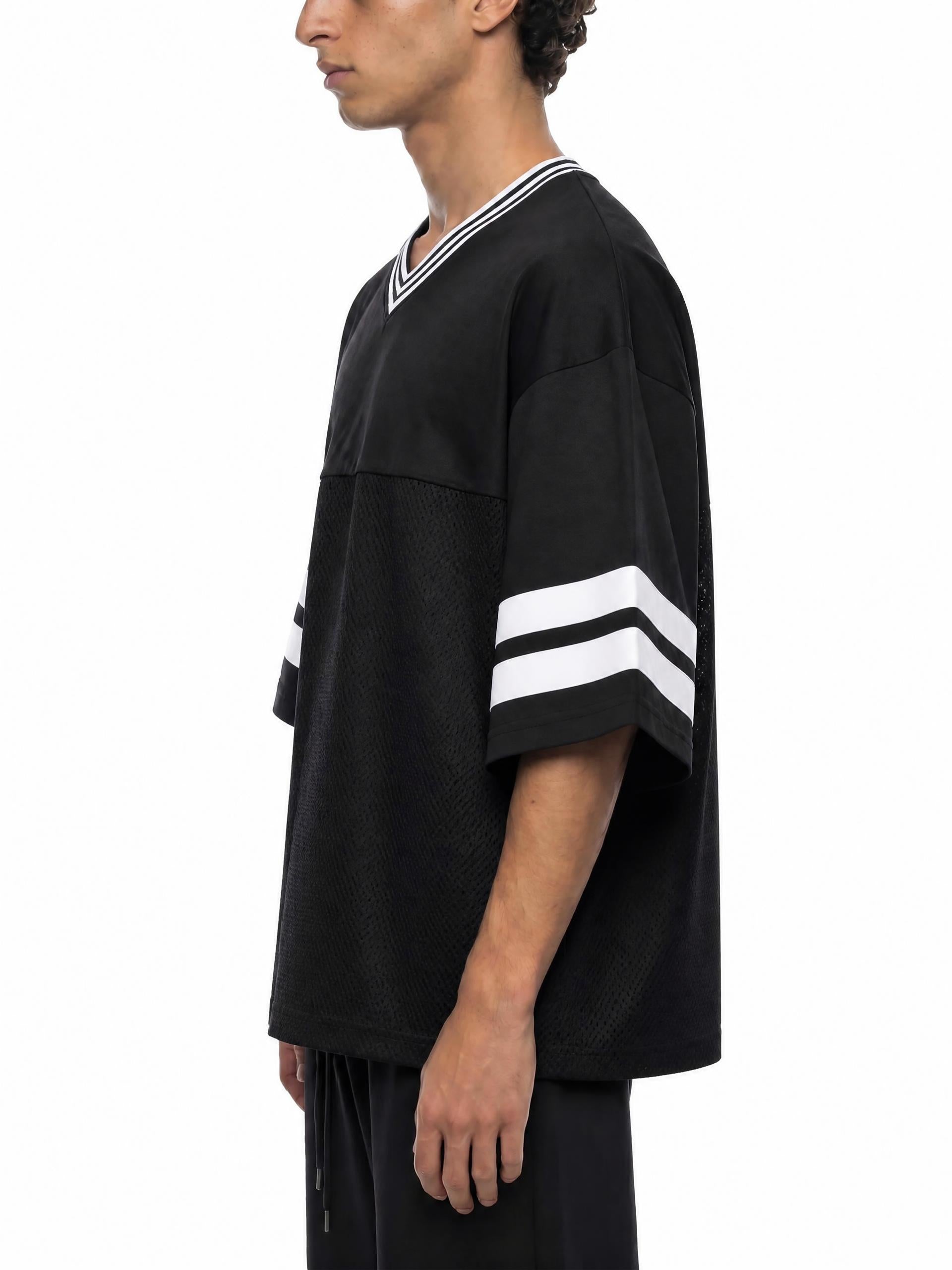 Taped Mesh Boxy T-Shirt