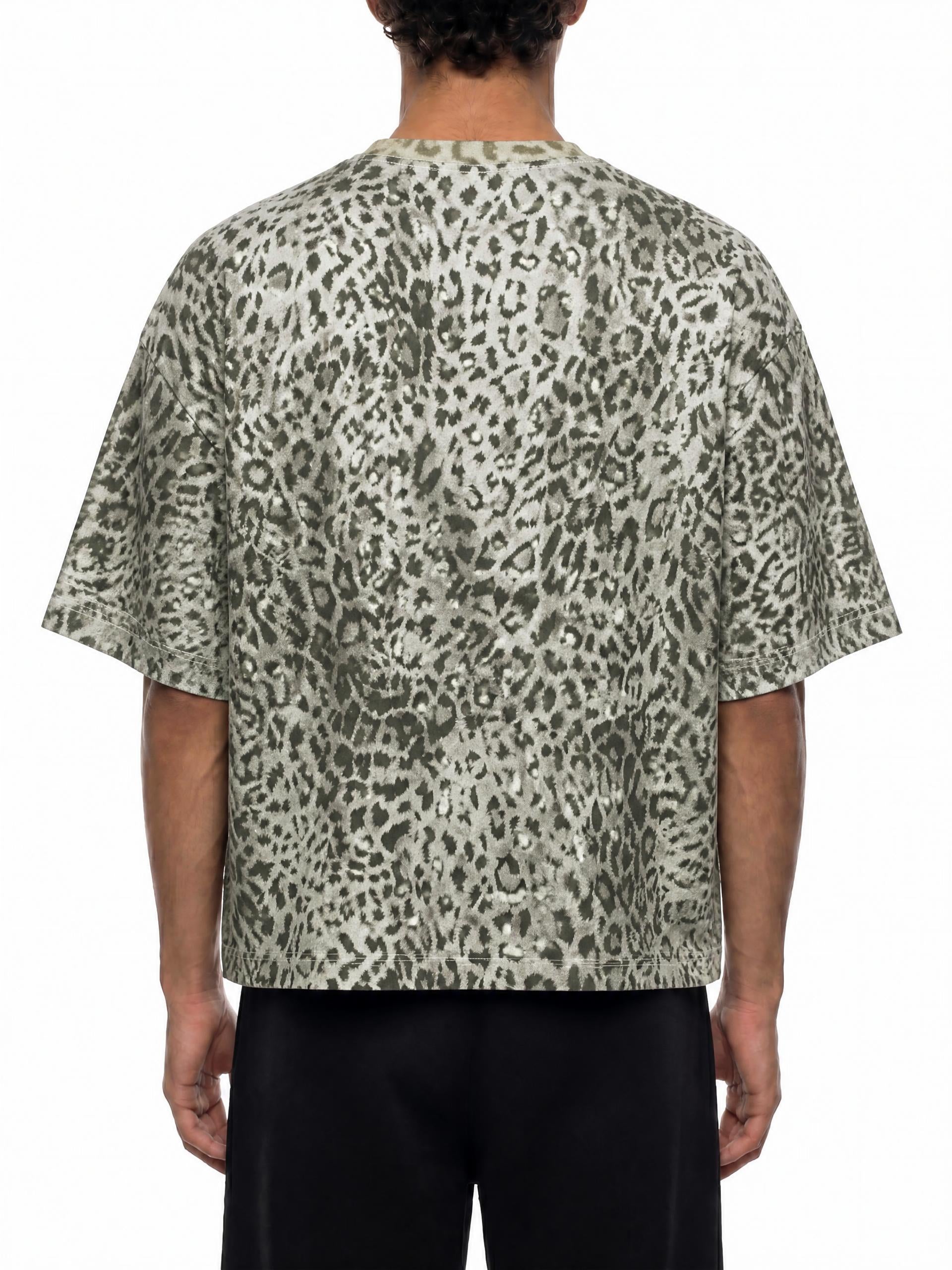 Unisex Leopard Print Boxy T-Shirt