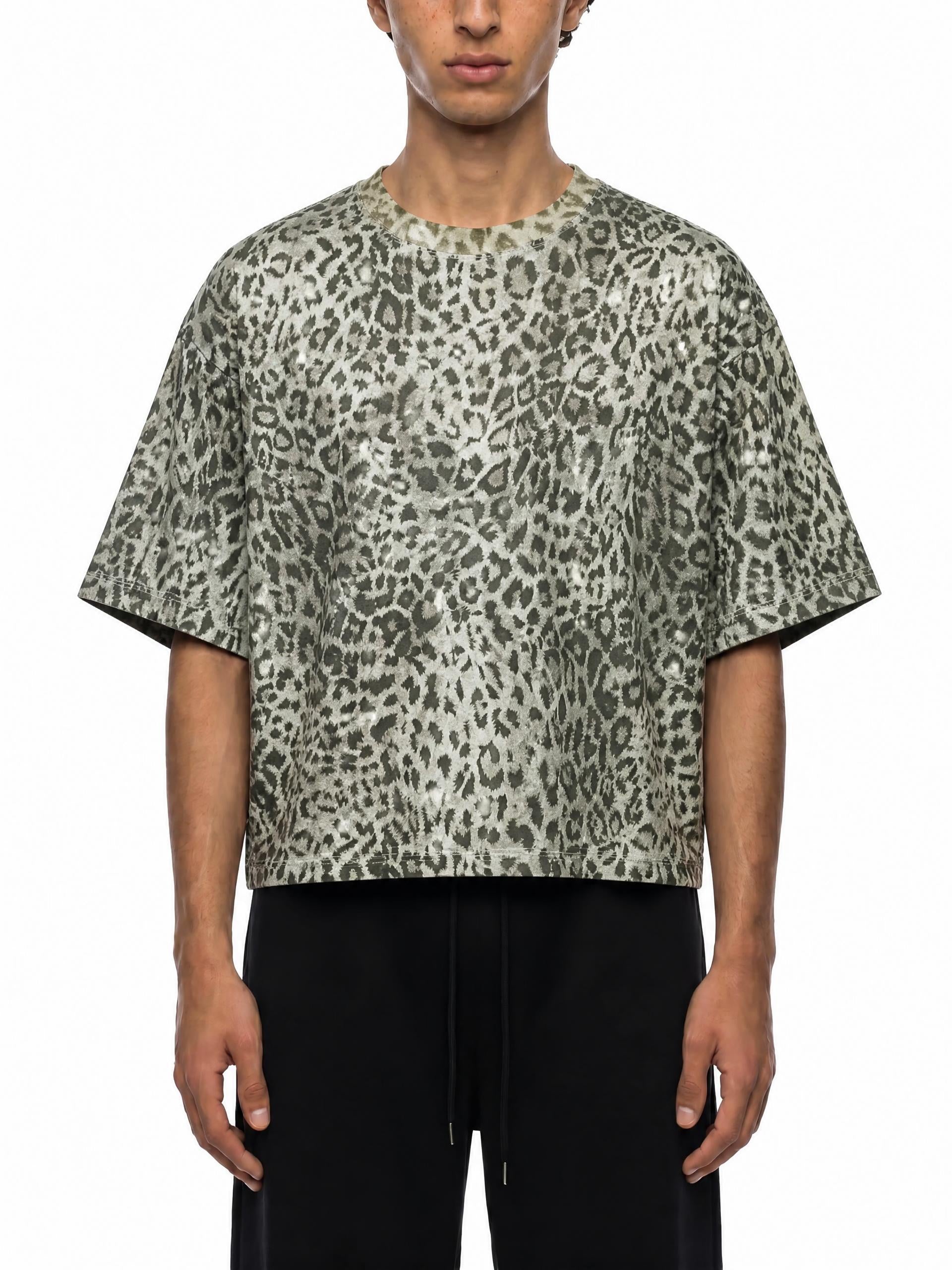 Unisex Leopard Print Boxy T-Shirt