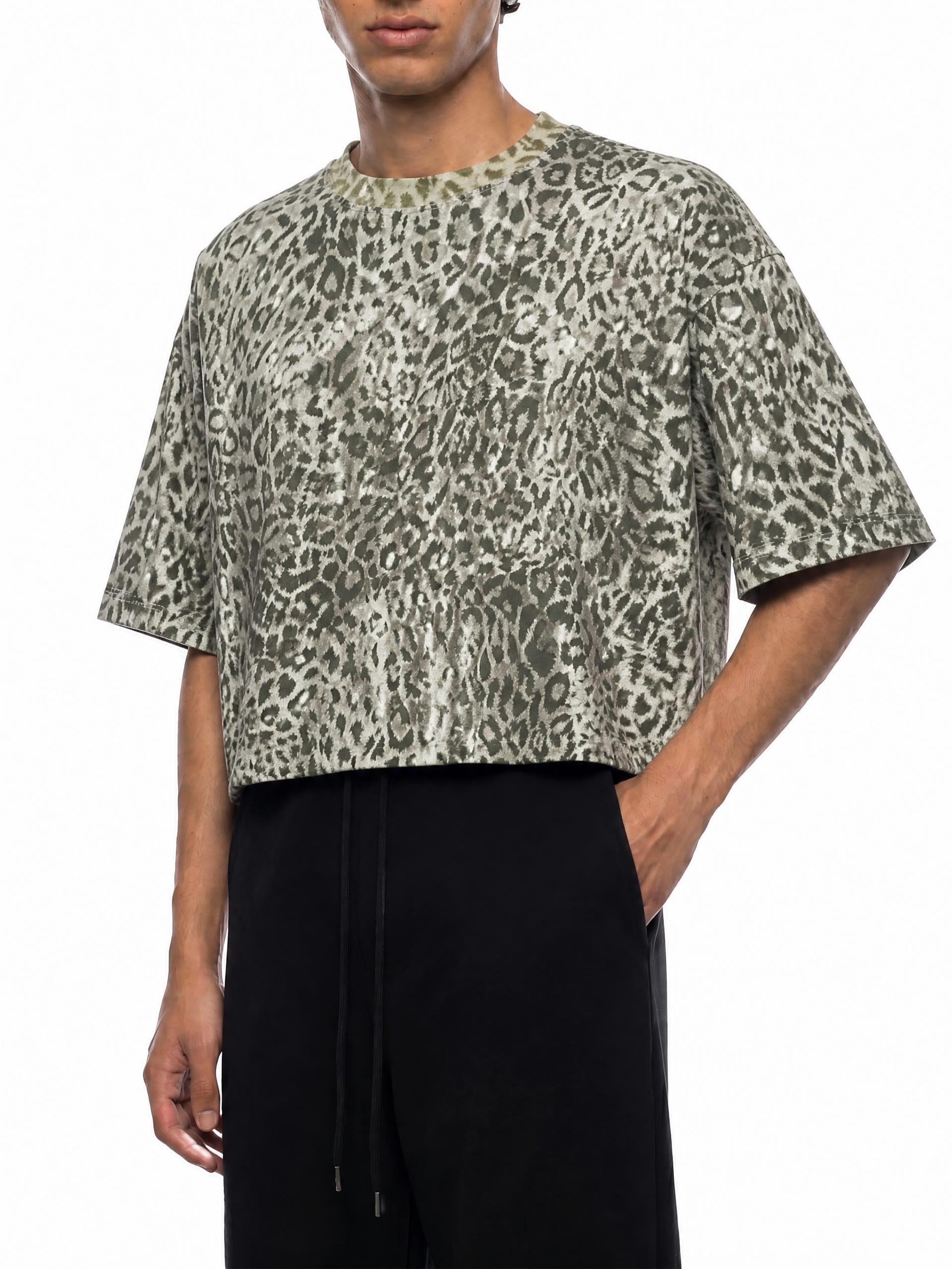 Unisex Leopard Print Boxy T-Shirt