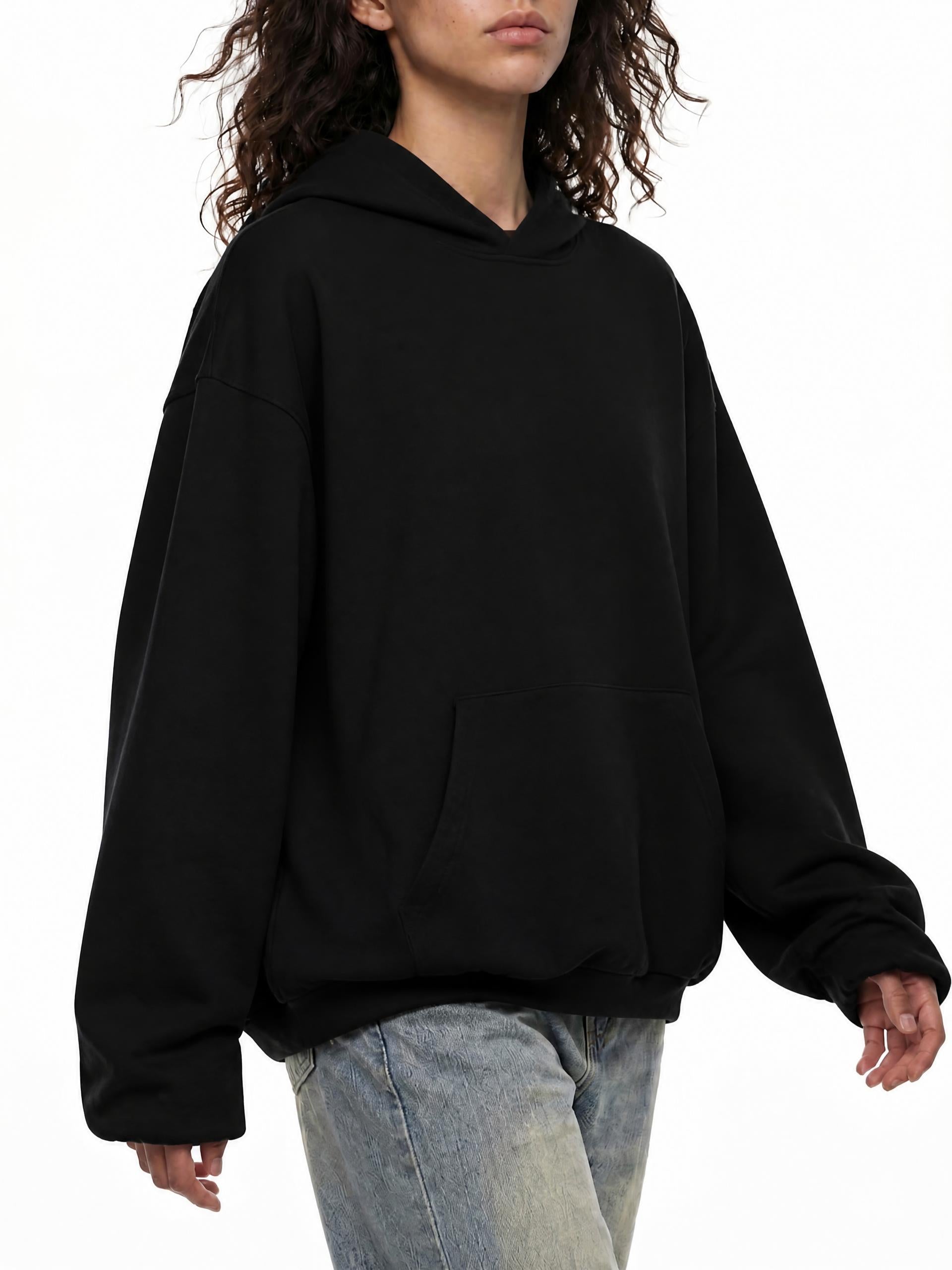 Boxy Gather-Hem Hoodie