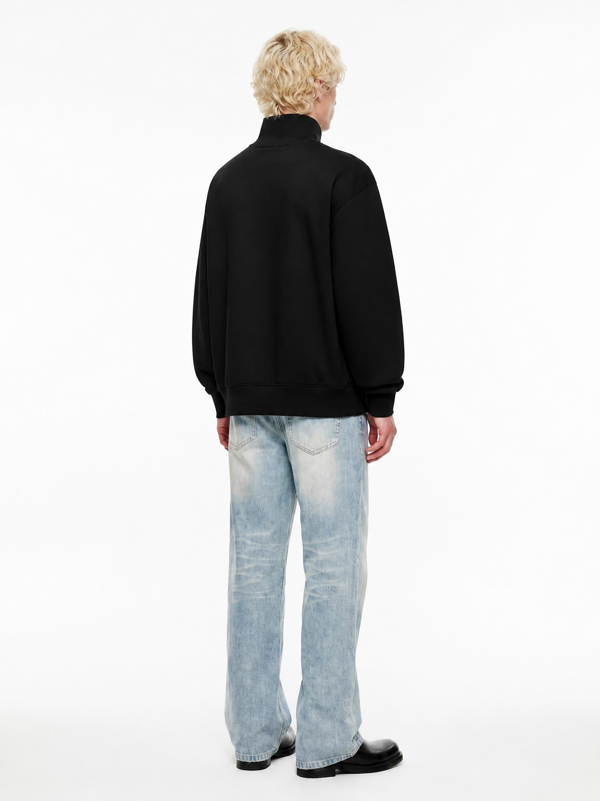 Quarter-Zip Drop Shoulder Sweatshirt