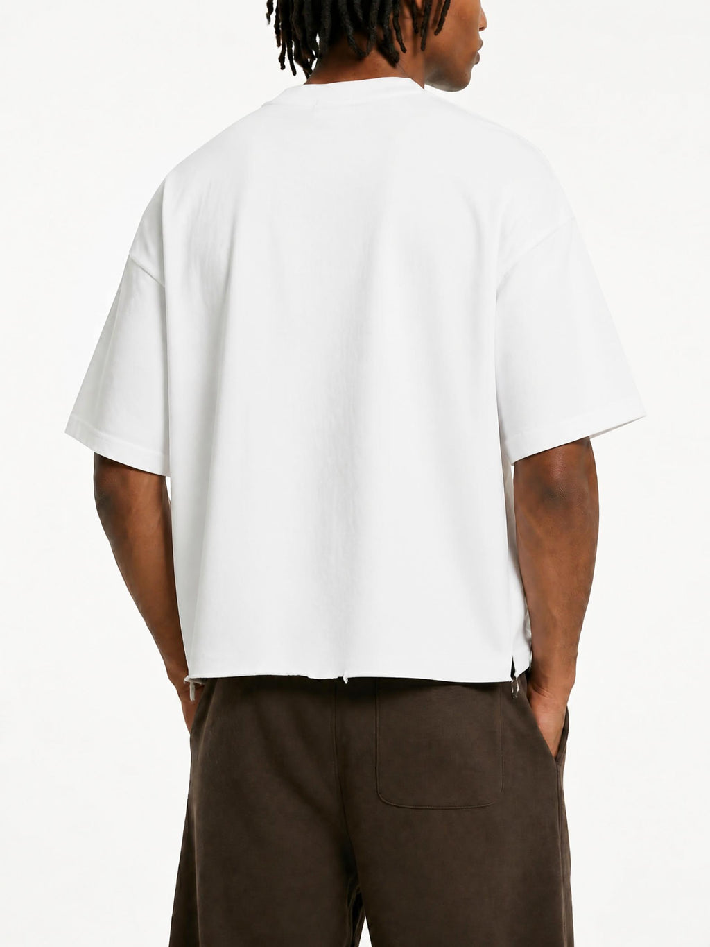 Snow Wash Raw-Hem Boxy T-shirt