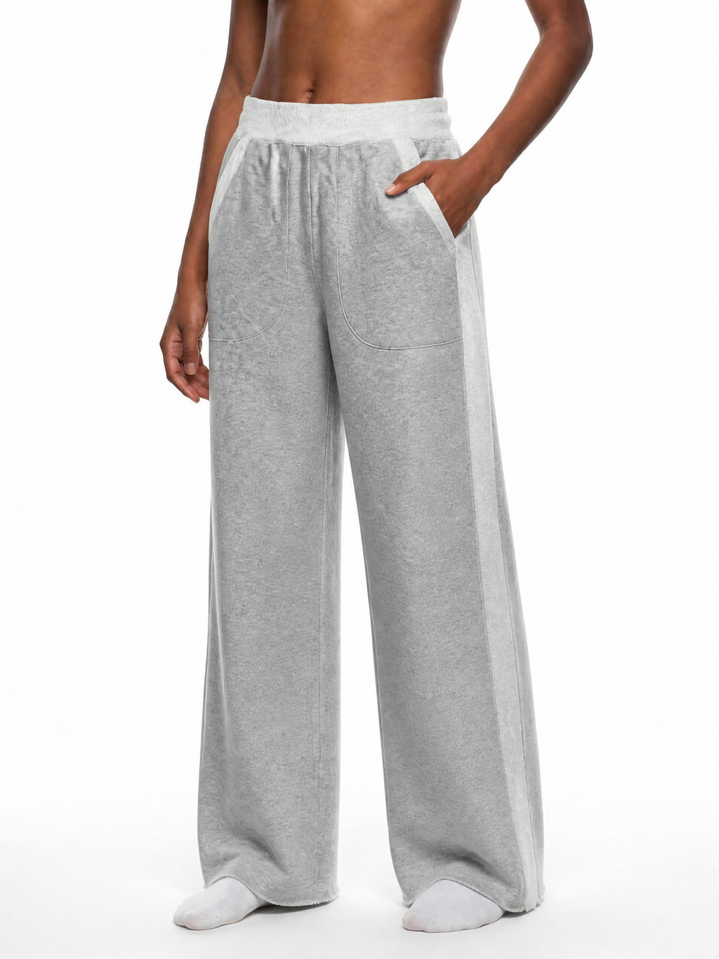 Women's Color Block Raw Hem Sweatpants