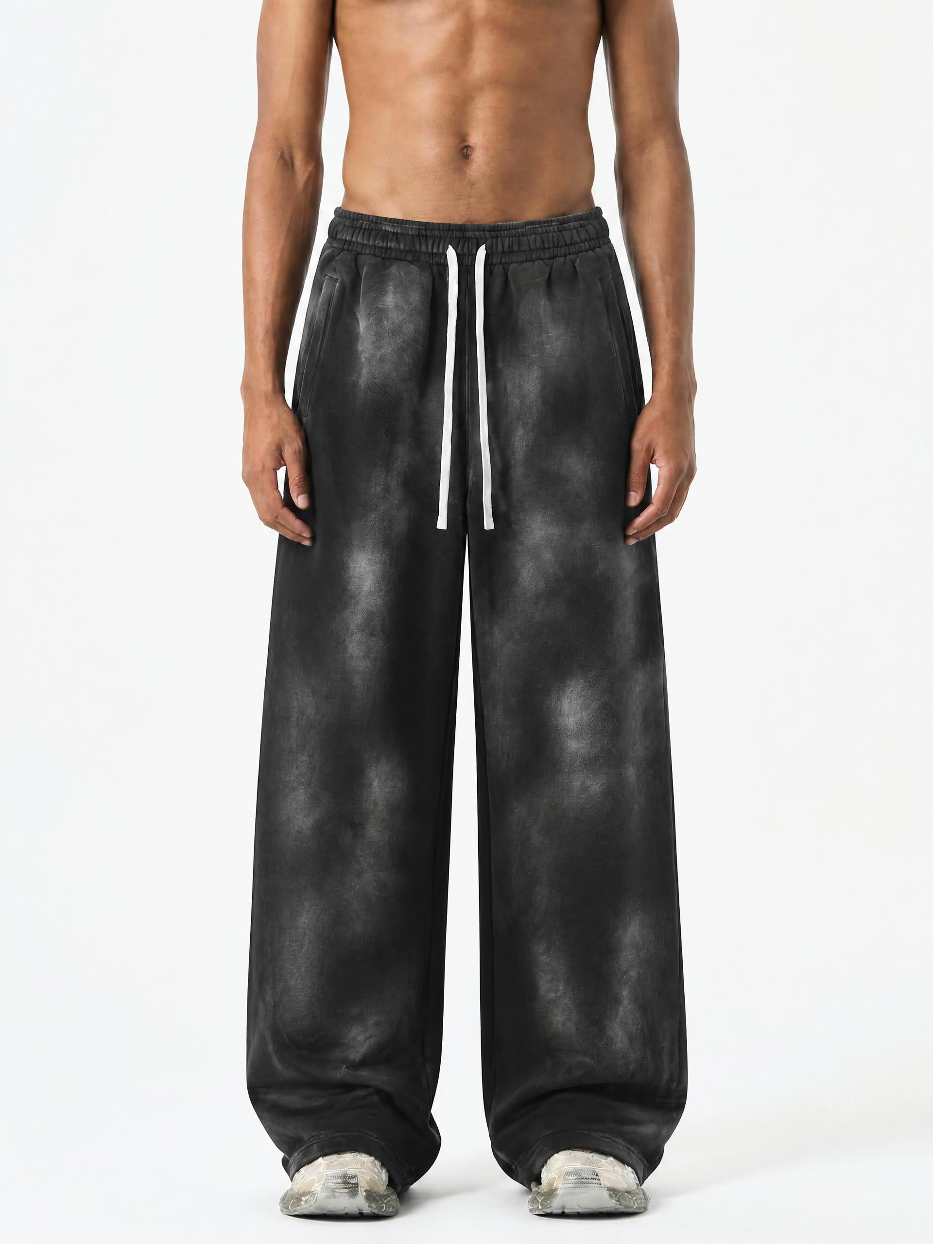Unisex Sunfade Wide Leg Fleece Sweatpants
