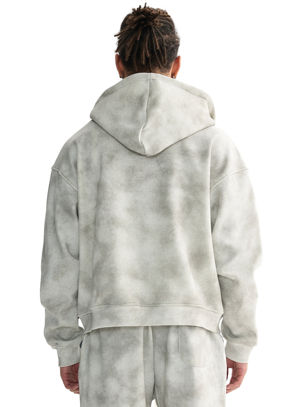 Unisex Vintage Wash Leopard Full Zip Hoodie