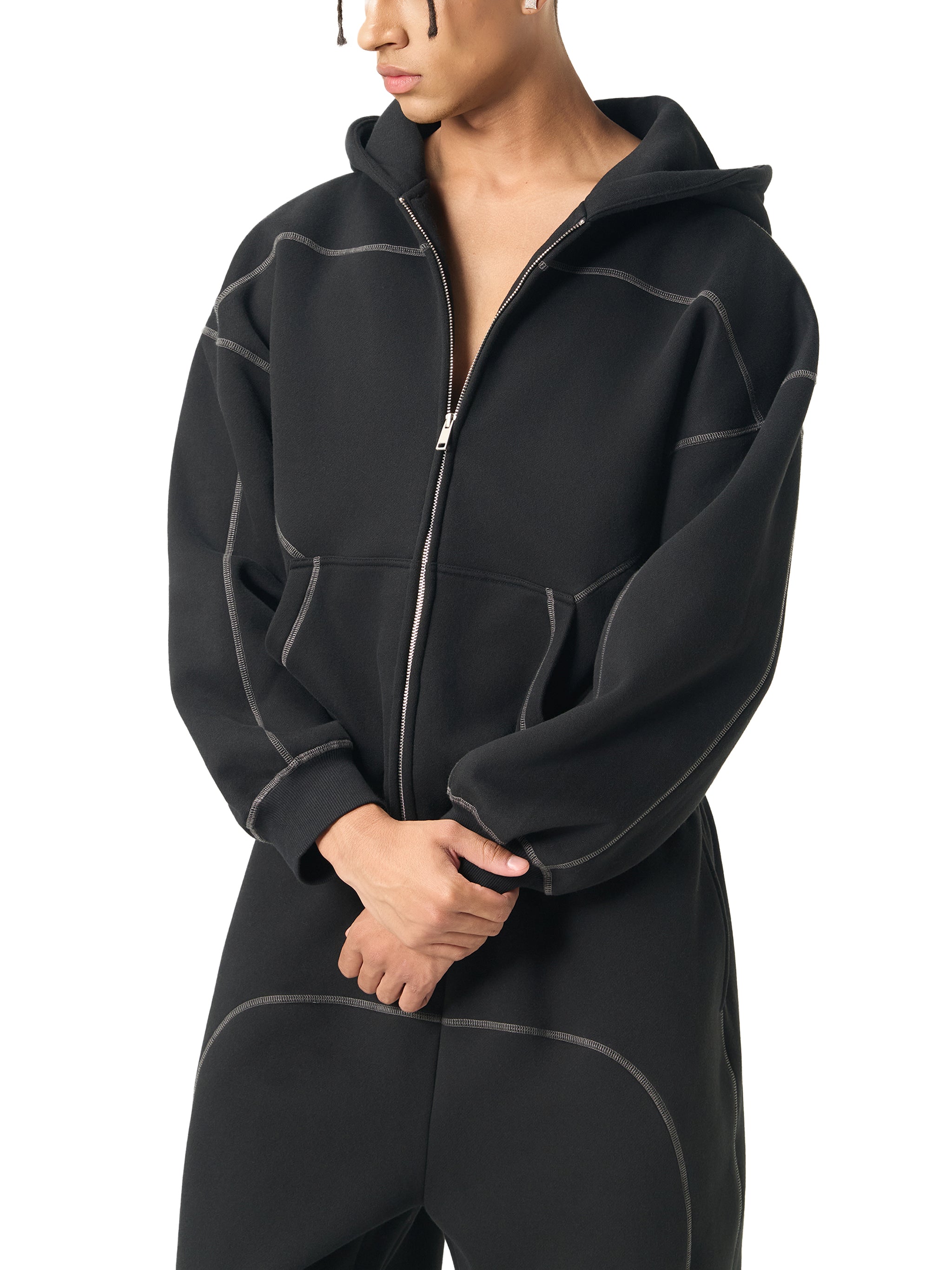 Unisex Vintage Wash Leopard Full Zip Hoodie