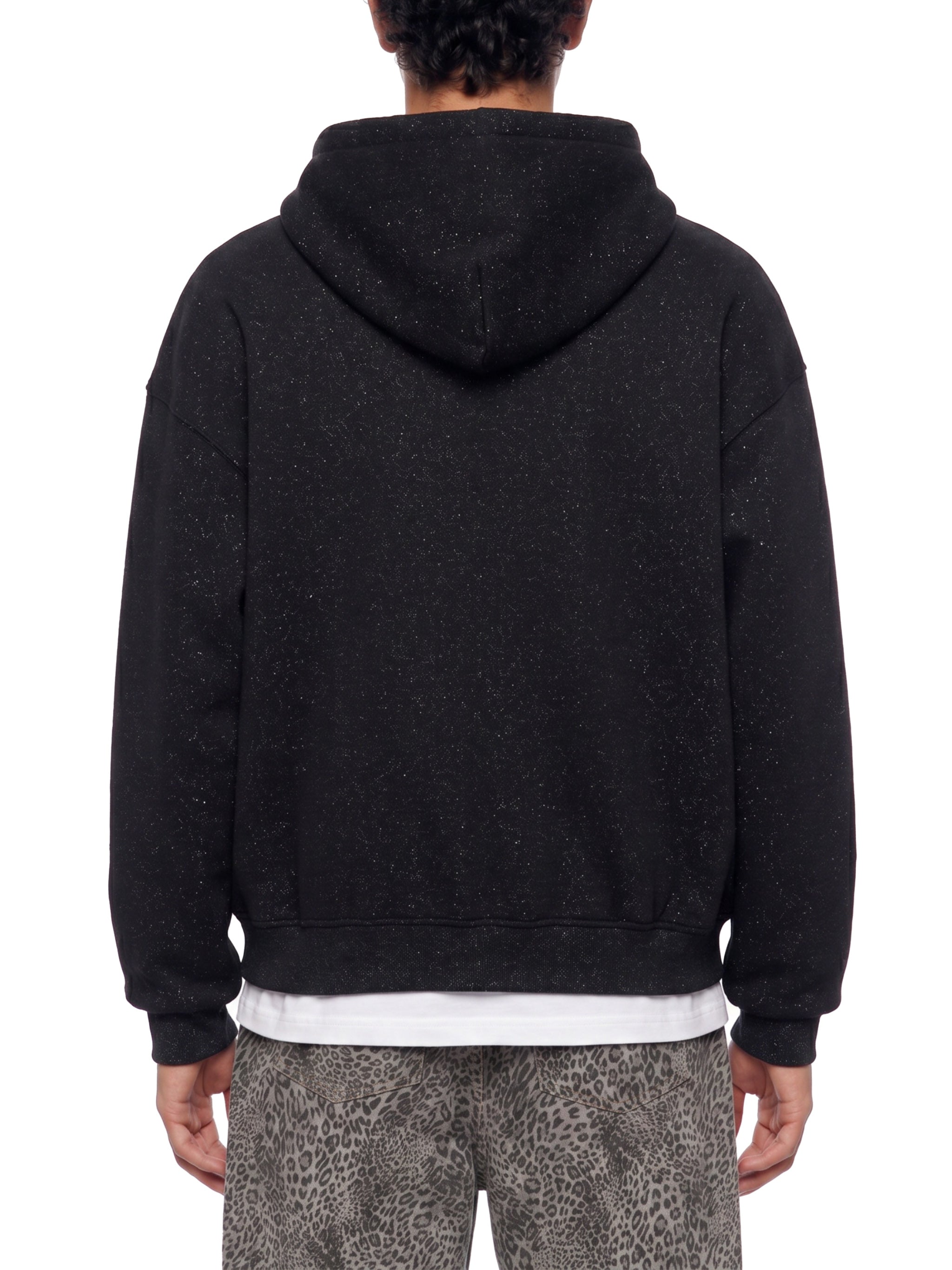 Unisex Vintage Wash Leopard Full Zip Hoodie