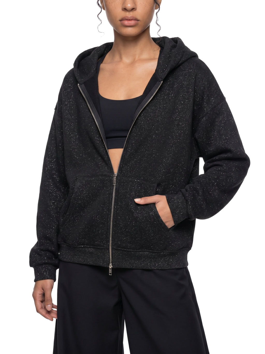 Unisex Vintage Wash Leopard Full Zip Hoodie