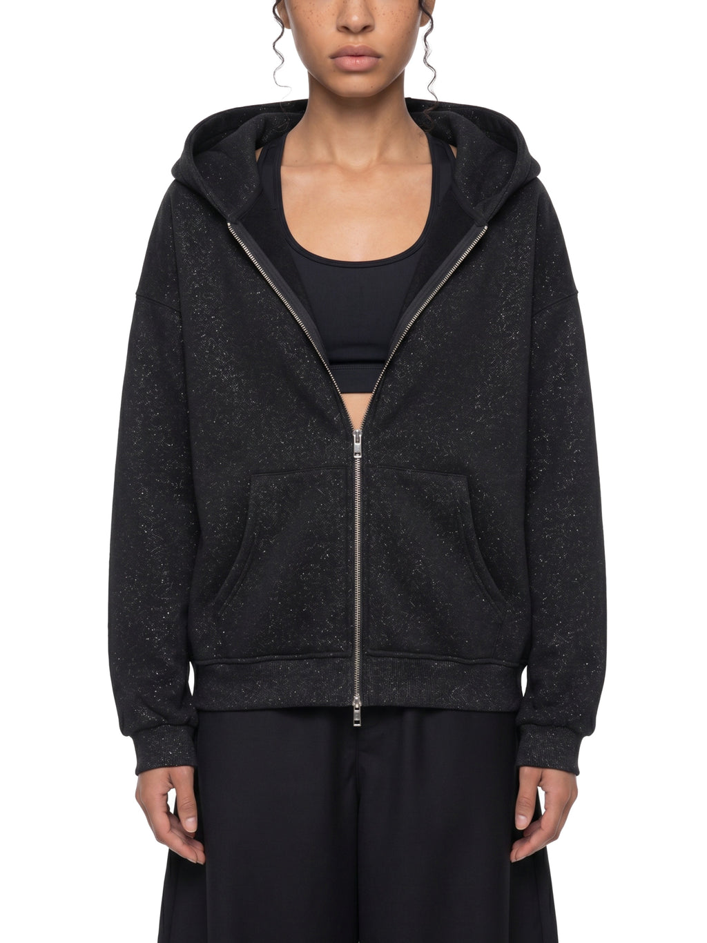 Unisex Vintage Wash Leopard Full Zip Hoodie