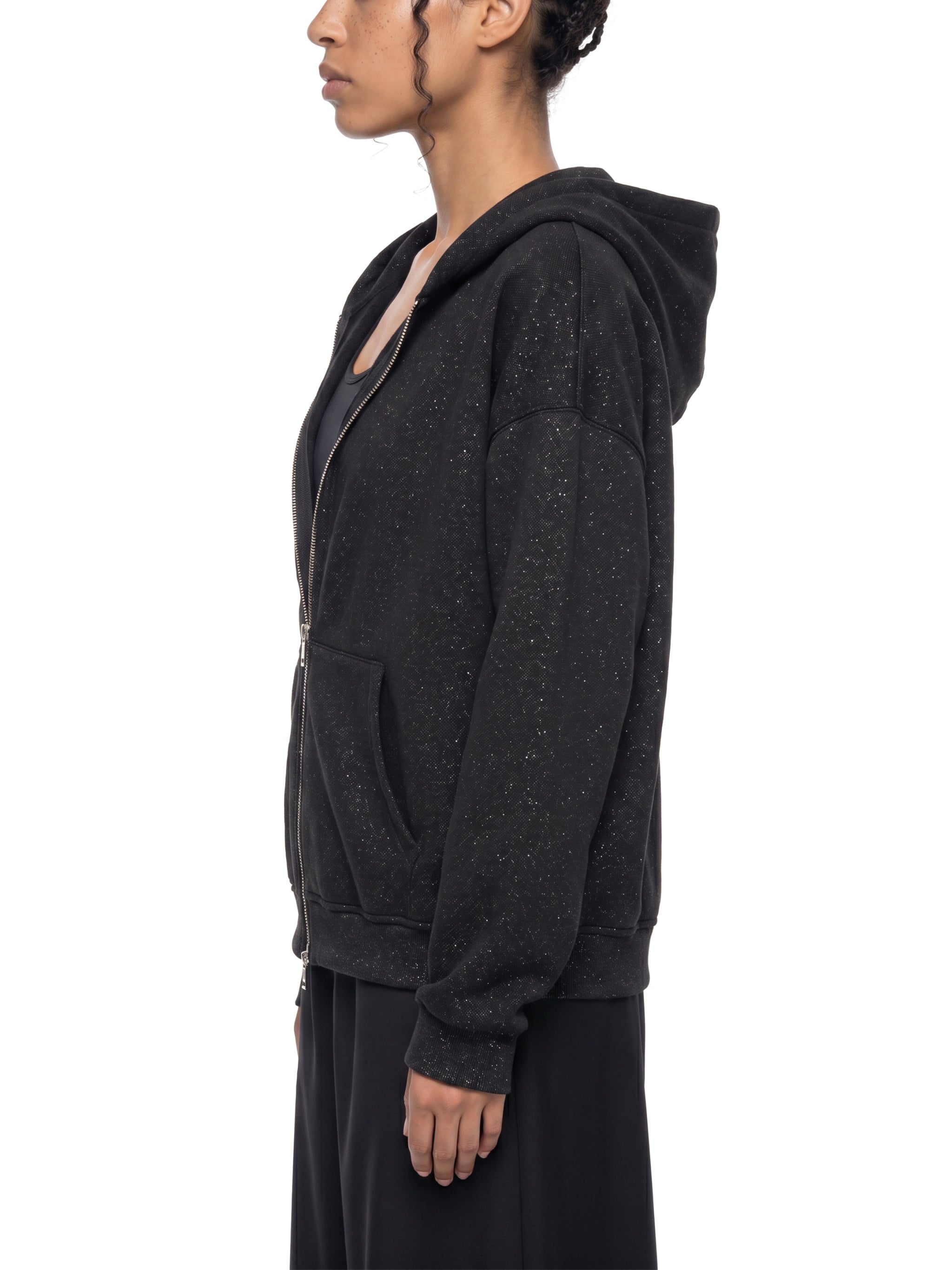 Unisex Vintage Wash Leopard Full Zip Hoodie