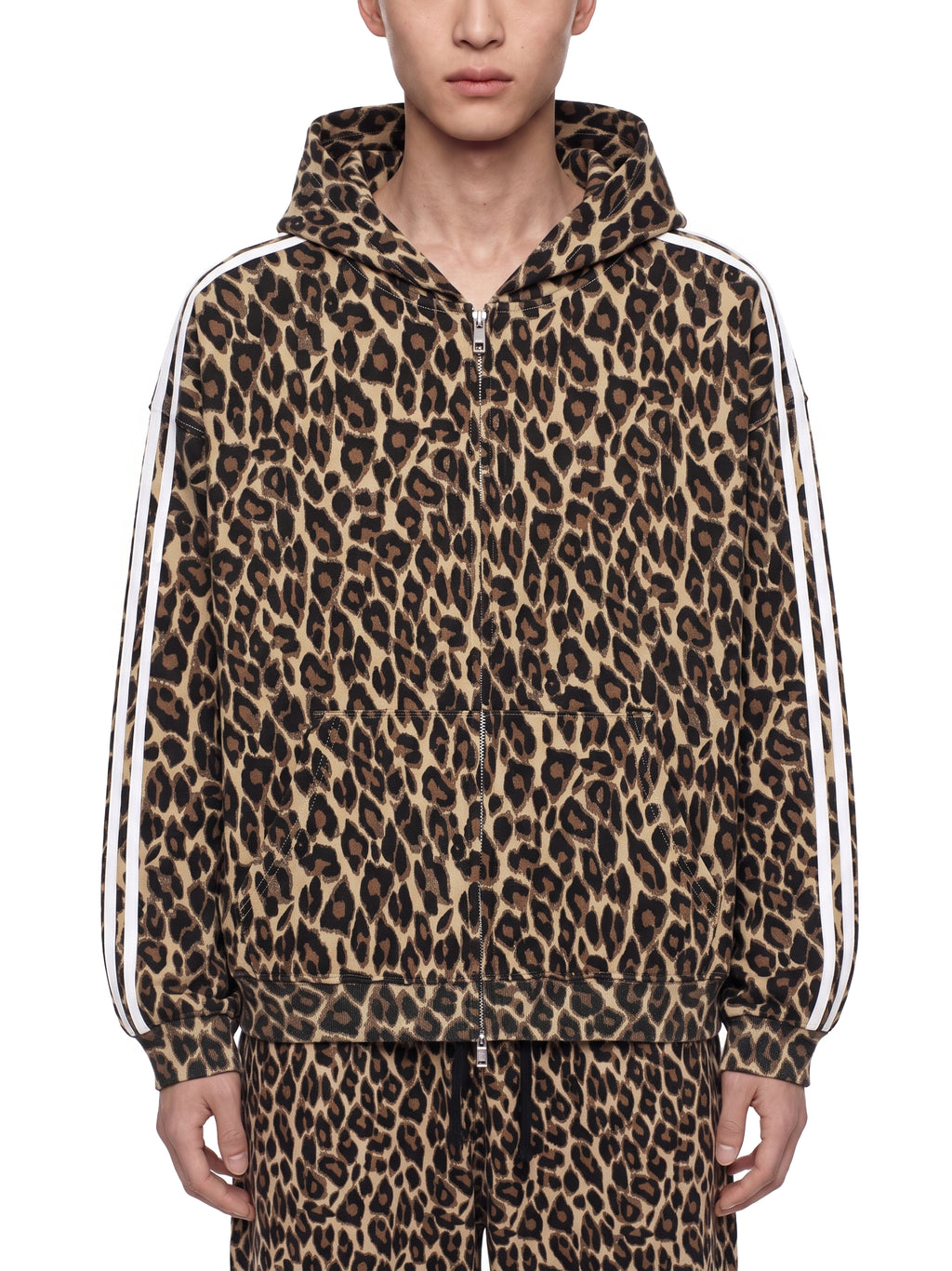 Unisex Leopard Full Zip Hoodie