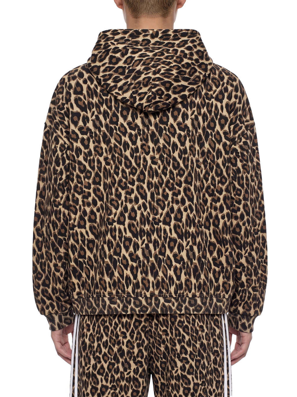 Unisex Vintage Wash Leopard Full Zip Hoodie