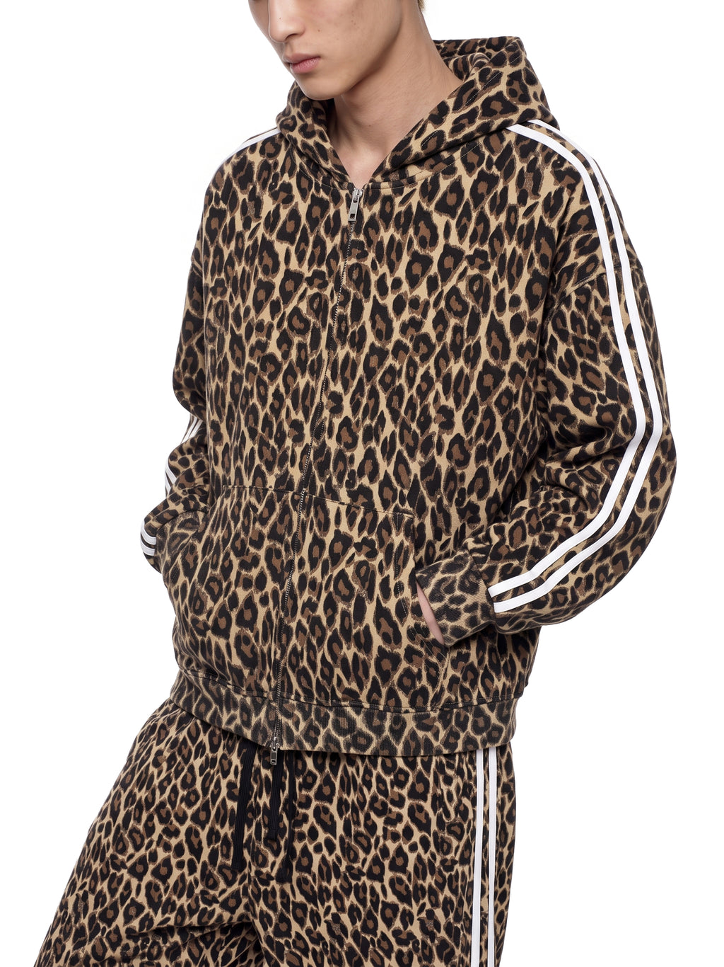Unisex Leopard Full Zip Hoodie