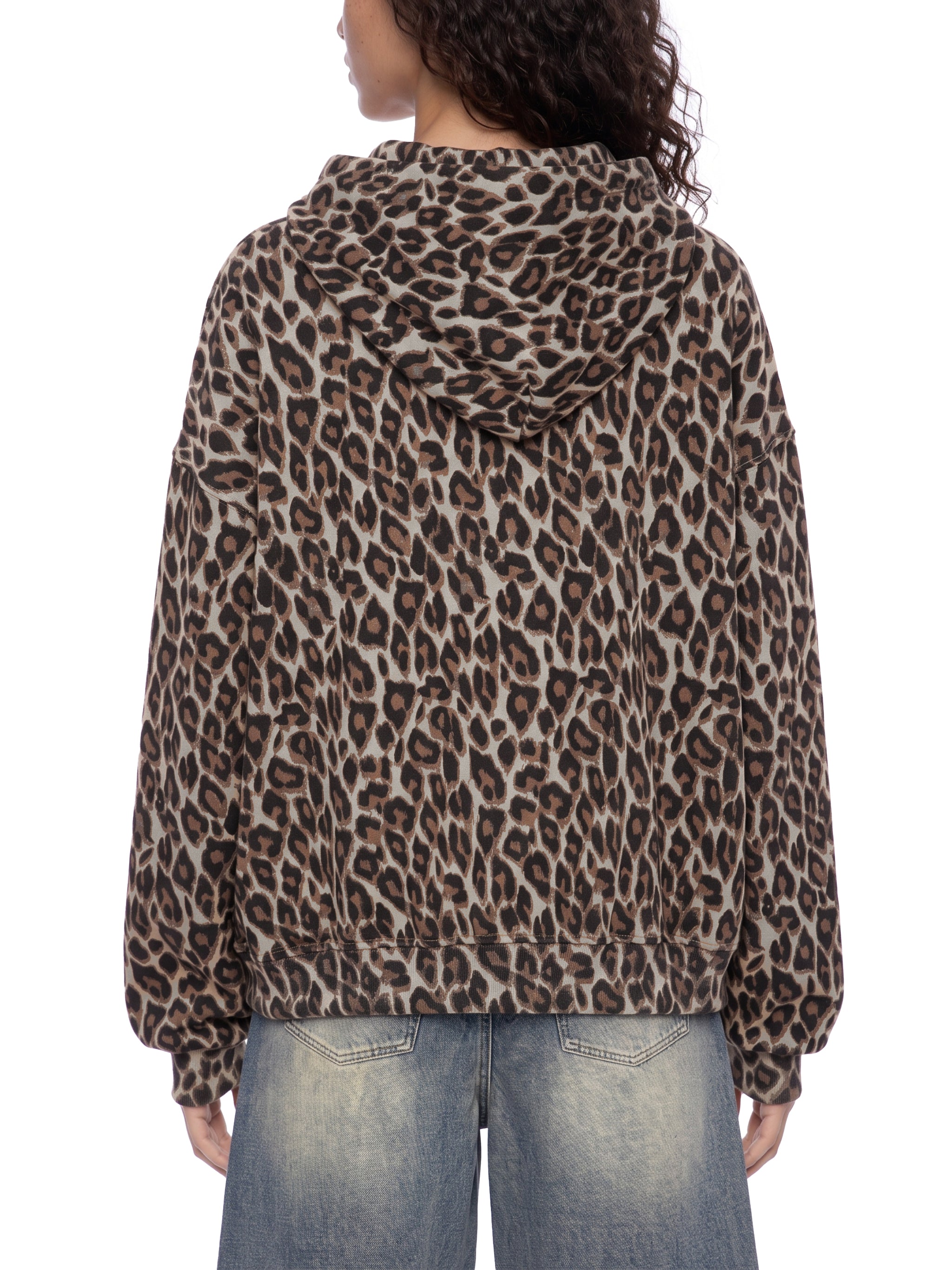 Unisex Leopard Full Zip Hoodie